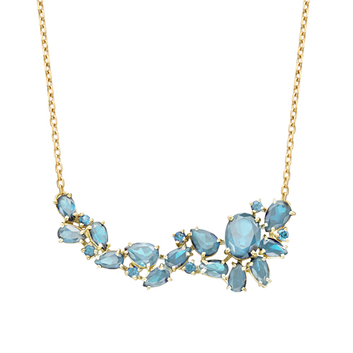 Колье из золота с топазами